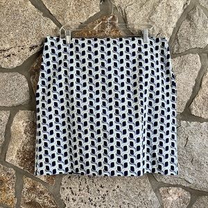 NWOT Talbots  Pattern Cotton A-Line Mini Skirt